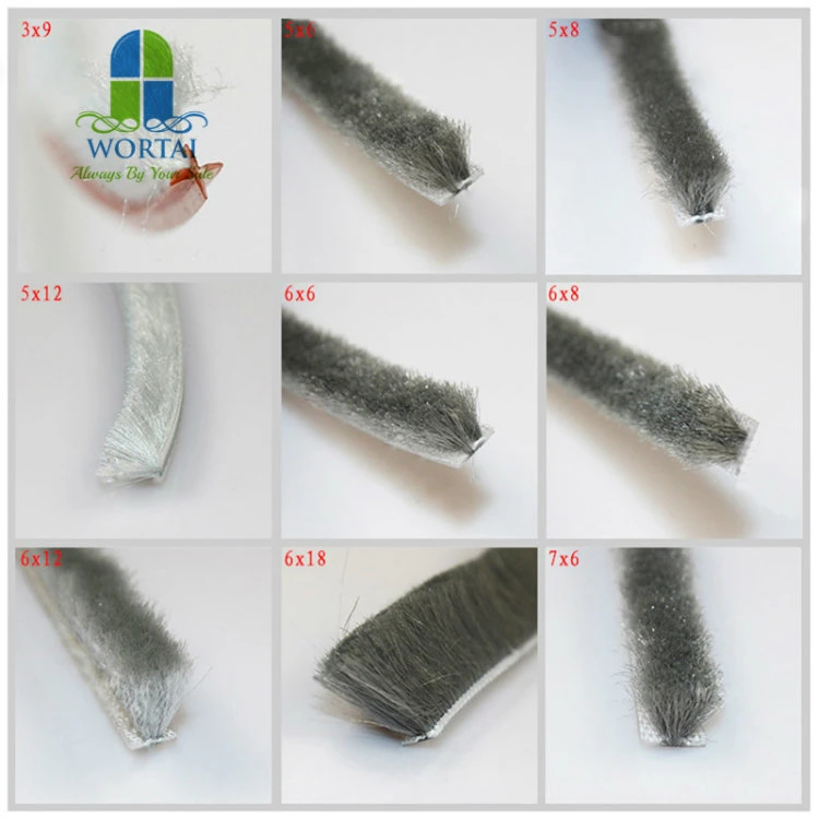 Push Fit with Woven Pile Door Brush Bottom Weather Stripping