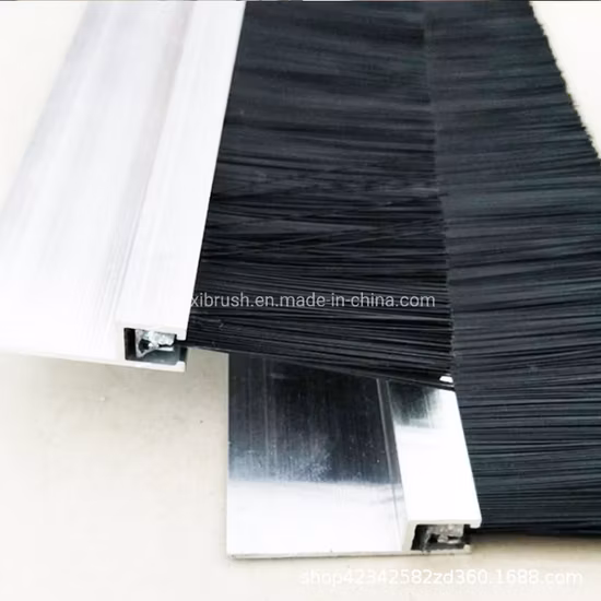 Brosse de joint de bas de porte en aluminium de type H personnalisée industrielle